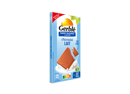 Tablette Chocolat au lait, gamme Sans Sucres / Sans Sucres Ajoutés