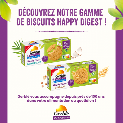 découvrez la nouvelle gamme Gerblé Happy Digest