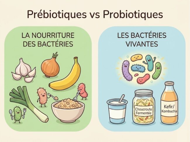 Probiotique Vs Prebiotiques